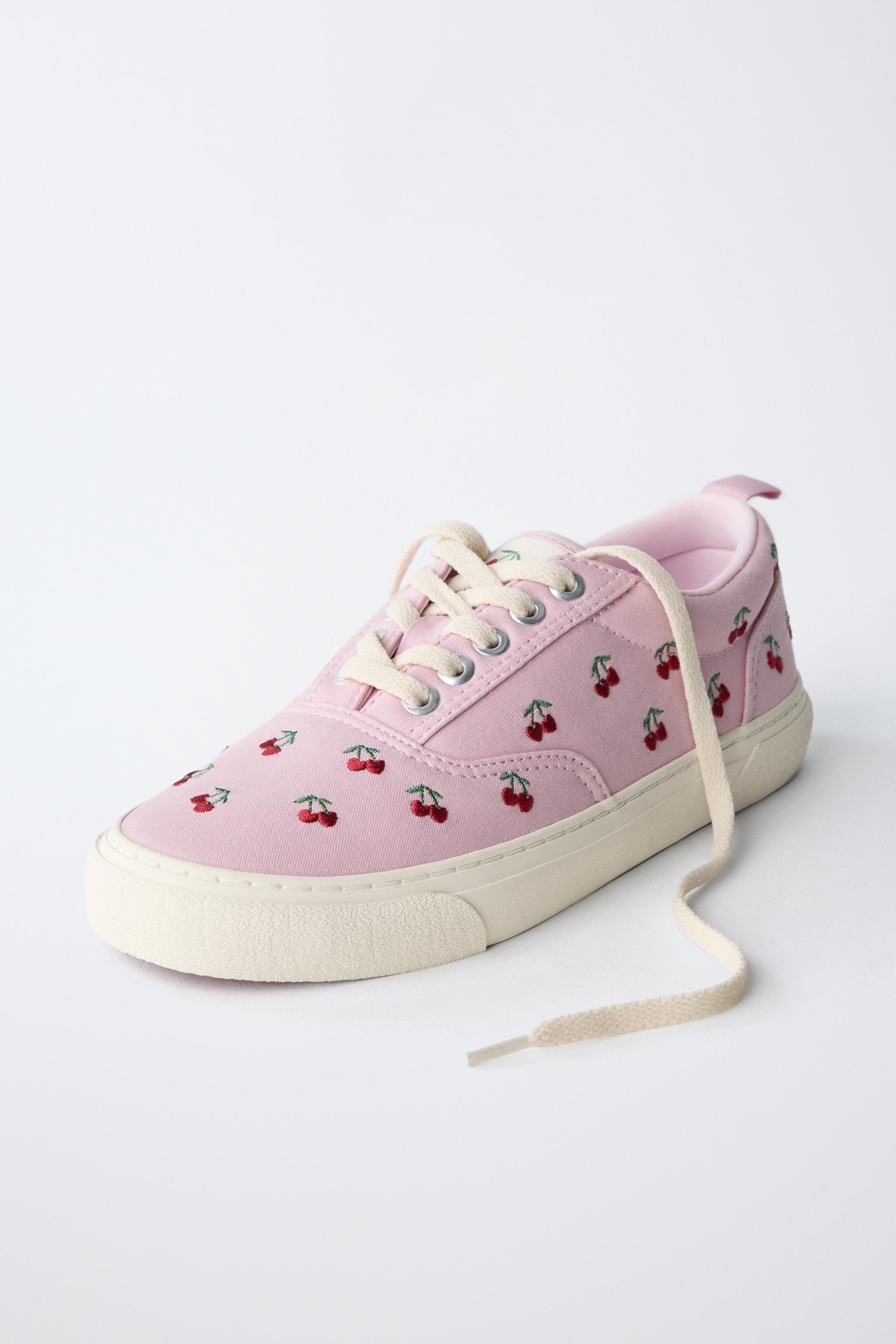 EMBROIDERED COTTON SNEAKERS